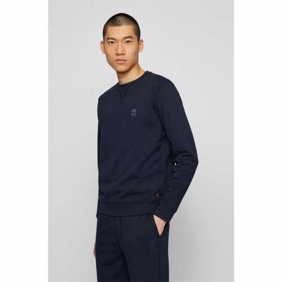 Hugo Boss Boss Westart Crew Sweatshirt Нави 404 Mens Big and Tall