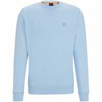 Hugo Boss Boss Westart Crew Sweatshirt Отворено Синьо 460 Mens Big and Tall