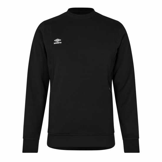 Umbro Мъжка Блуза Полар Pro Fleece Sweatshirt Mens Черно / Бяло Мъжко облекло за едри хора