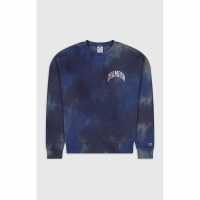 Champion Logo Tie-Dye Sweatshirt Морска синьо Мъжки горнища на анцуг