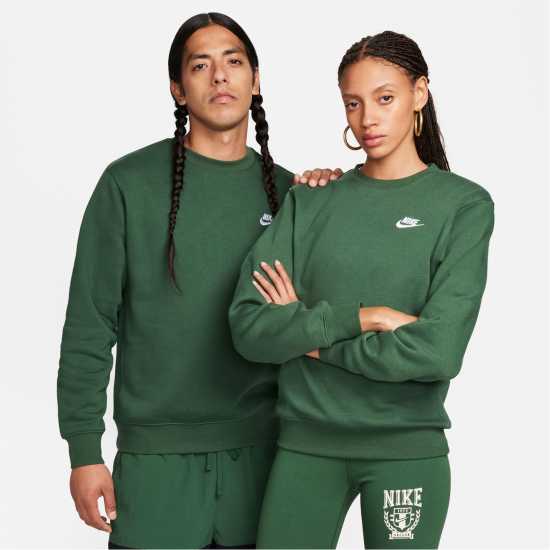 Nike Sportswear Club Crew Зелено/Бяло 