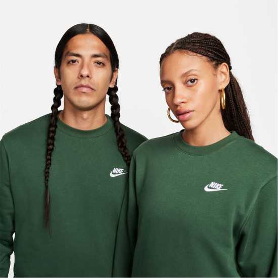 Nike Sportswear Club Crew Зелено/Бяло 