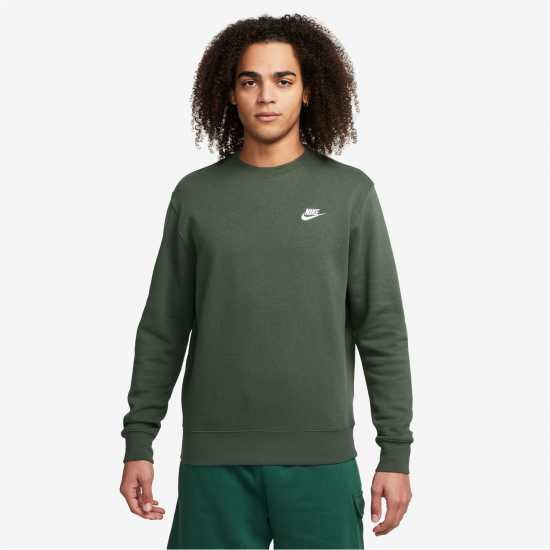 Nike Sportswear Club Crew Зелено/Бяло 