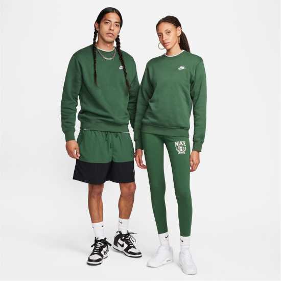 Nike Sportswear Club Crew Зелено/Бяло 