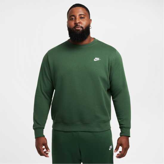 Nike Sportswear Club Crew Зелено/Бяло 