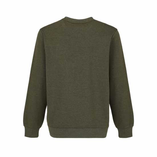 Slazenger Мъжки Пуловер Обло Деколте Fleece Crew Sweater Mens Кахи Марл Мъжки горнища на анцуг