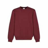 Slazenger Мъжки Пуловер Обло Деколте Fleece Crew Sweater Mens Бордово 