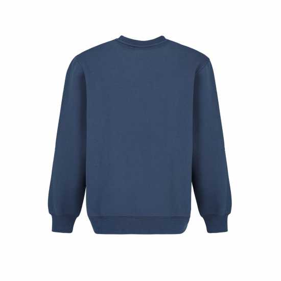 Slazenger Мъжки Пуловер Обло Деколте Fleece Crew Sweater Mens Стил Син Мъжки горнища на анцуг