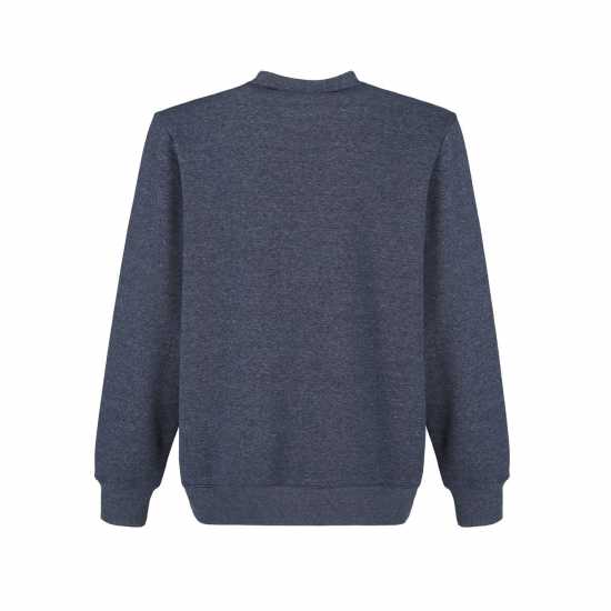 Slazenger Мъжки Пуловер Обло Деколте Fleece Crew Sweater Mens Индиго Марл 