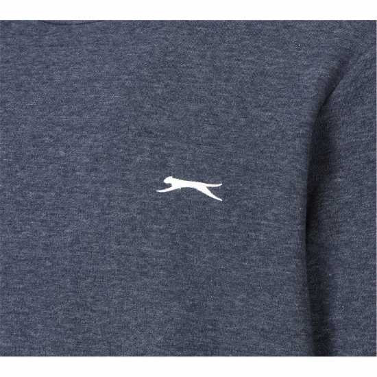 Slazenger Мъжки Пуловер Обло Деколте Fleece Crew Sweater Mens Индиго Марл 