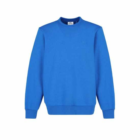 Slazenger Мъжки Пуловер Обло Деколте Fleece Crew Sweater Mens Кралски Мъжки горнища на анцуг