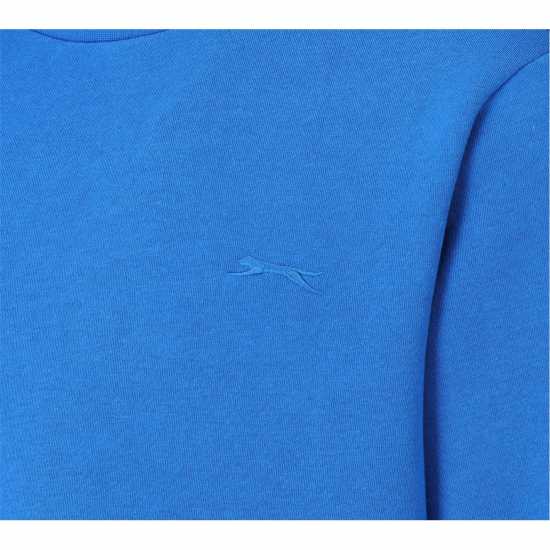 Slazenger Мъжки Пуловер Обло Деколте Fleece Crew Sweater Mens Кралски Мъжки горнища на анцуг