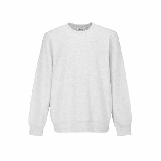 Slazenger Мъжки Пуловер Обло Деколте Fleece Crew Sweater Mens Ледена марла Мъжки горнища на анцуг