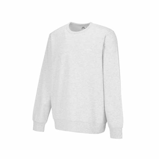 Slazenger Мъжки Пуловер Обло Деколте Fleece Crew Sweater Mens Ледена марла Мъжки горнища на анцуг