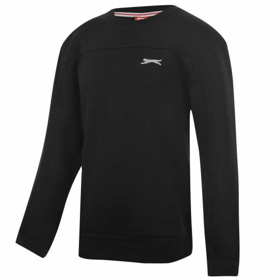 Slazenger Fleece Crew Sweater Junior Boys Черно Детски суитчъри и блузи с качулки