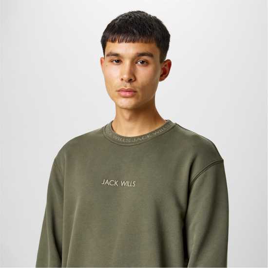 Jack Wills Jacquard Crew Sweatshirt Лист 