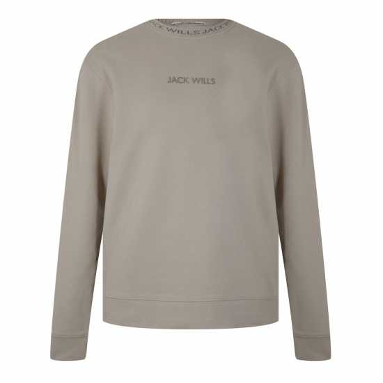 Jack Wills Jacquard Crew Sweatshirt Камък 