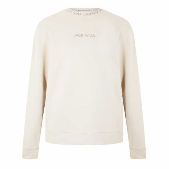 Jack Wills Jacquard Crew Sweatshirt Камък 