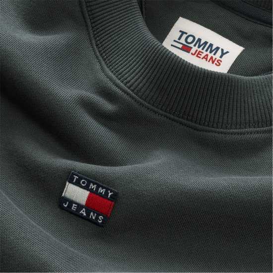 Tommy Jeans Badge Sweatshirt Угъл Чаркол 