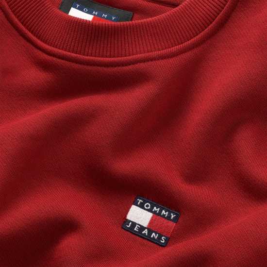 Tommy Jeans Badge Sweatshirt Магма Червен XMO 