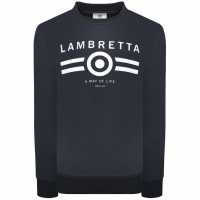 Lambretta Neck Sweater Черно Мъжко облекло за едри хора