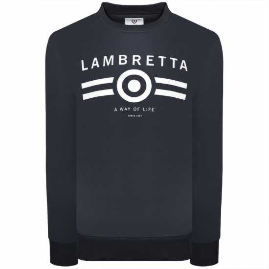 Lambretta Neck Sweater Черно Мъжко облекло за едри хора