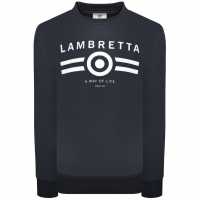 Lambretta Neck Sweater Морска синьо Мъжко облекло за едри хора