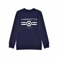 Lambretta Crew Neck Sweater Морска синьо Мъжко облекло за едри хора