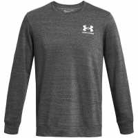 Under Armour Мъжки Пуловер Обло Деколте Armour Rival Terry Crew Sweater Mens Сиво Мъжки горнища на анцуг