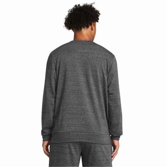 Under Armour Мъжки Пуловер Обло Деколте Armour Rival Terry Crew Sweater Mens Сиво Мъжки горнища на анцуг