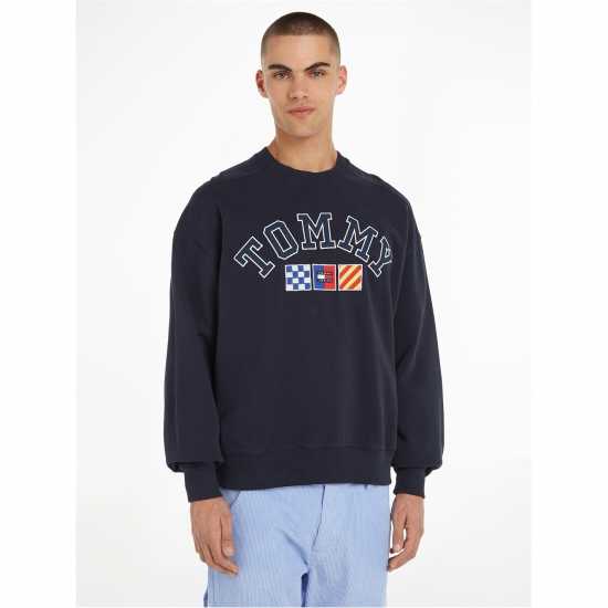 Tommy Jeans Tj Arc Cb Boxy Crew Пустинно небе DW5 