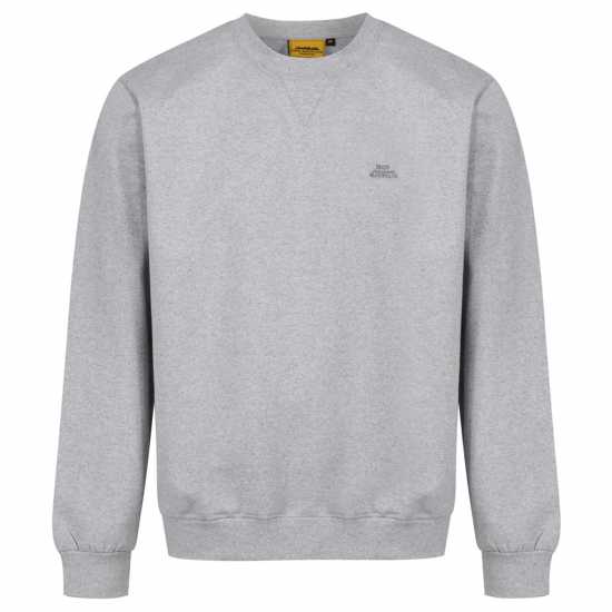 Блуза Обло Деколте Iron Mountain Crew Neck Sweatshirt Светло сиво Мъжко облекло за едри хора