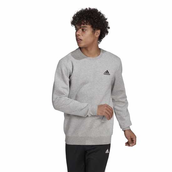 Adidas Feelcozy Essentials Fleece Sweatshirt Сиво топло/Черно 