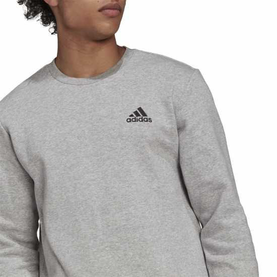 Adidas Feelcozy Essentials Fleece Sweatshirt Сиво топло/Черно 