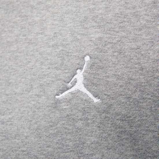 Air Jordan Essentials Men's Fleece Crew Carbon/White Мъжко облекло за едри хора