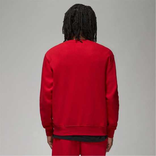 Air Jordan Essentials Men's Fleece Crew Gym Red Мъжко облекло за едри хора