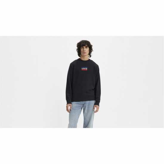 Levis T2 Graphic Crew Sweatshirt Пиратско черно 