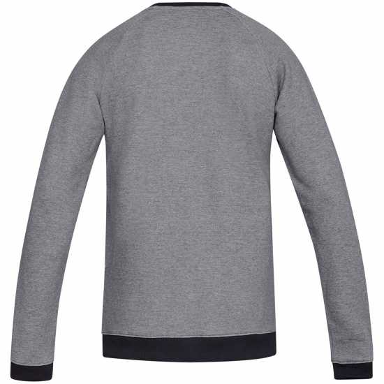 Under Armour Мъжка Блуза Обло Деколте Unstoppable Knit Crew Sweatshirt Mens Стомана / / Черно Мъжки горнища на анцуг