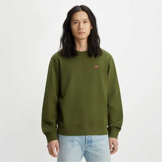 Levis New Original Crew Neck Sweater Морска Мох 