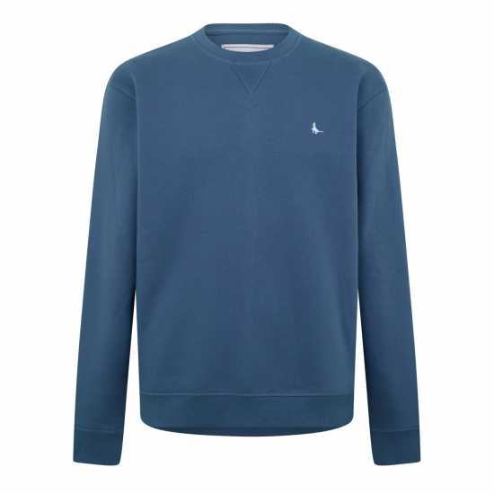 Jack Wills Belvue Logo Sweatshirt Винтажно индиго Мъжки горнища на анцуг