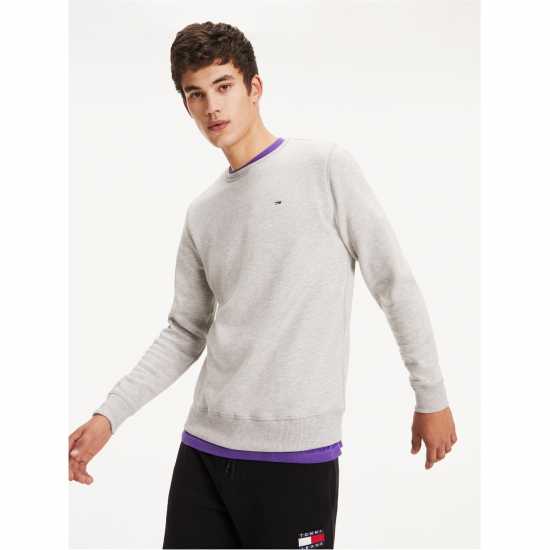 Tommy Jeans Neck Sweatshirt Сива Хизър 