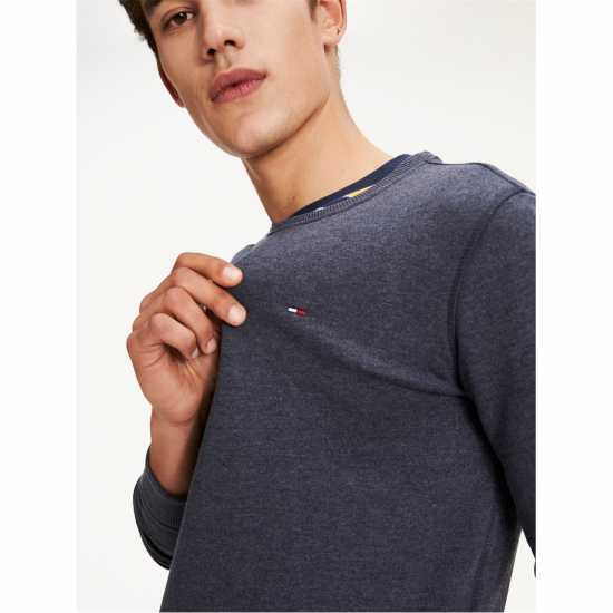 Tommy Jeans Neck Sweatshirt Морска синьо 