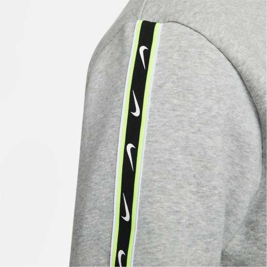 Nike Sportswear Repeat Men's Fleece Sweatshirt Grey Heather Мъжко облекло за едри хора