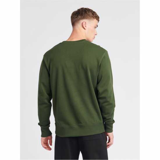 Jack Wills Belvue Crew Sweatshirt Зелено Комбу Мъжко облекло за едри хора