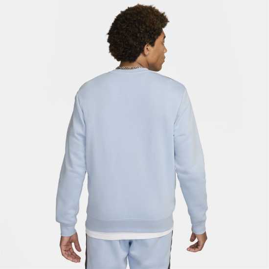 Nike Fleece Crewneck Jumper Blue/Iron Grey Мъжко облекло за едри хора