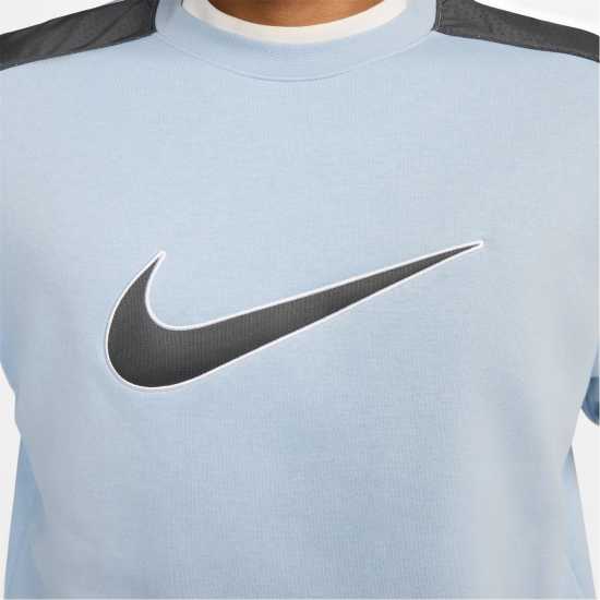 Nike Fleece Crewneck Jumper Blue/Iron Grey Мъжко облекло за едри хора