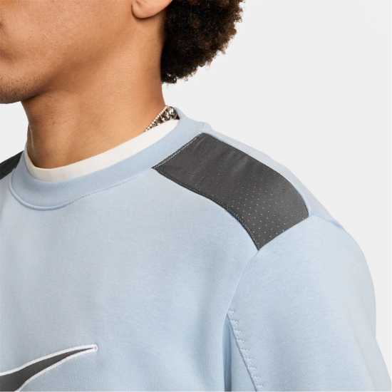 Nike Fleece Crewneck Jumper Blue/Iron Grey Мъжко облекло за едри хора