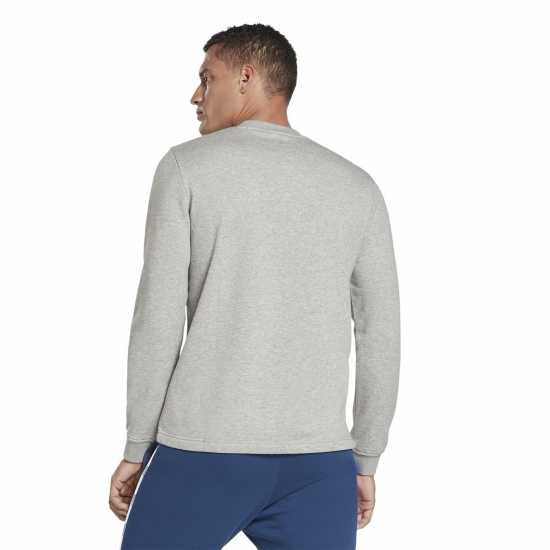 Reebok Мъжки Пуловер Sweater Mens Сива Хизър Мъжки горнища на анцуг