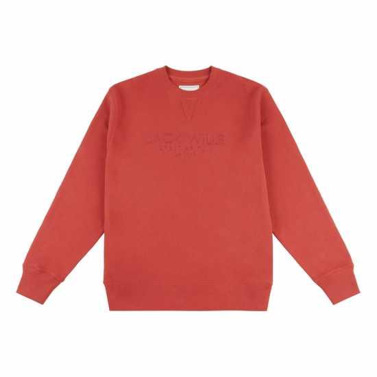 Блуза Обло Деколте Jack Wills Belvue Graphic Logo Crew Neck Sweatshirt Tandoori Spce Мъжко облекло за едри хора