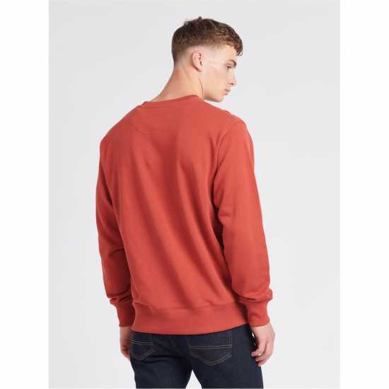 Блуза Обло Деколте Jack Wills Belvue Graphic Logo Crew Neck Sweatshirt Tandoori Spce Мъжко облекло за едри хора